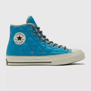 NEW CONVERSE CHUCK 70 HI QUILTED SNEAKERS IN SAIL BLUE